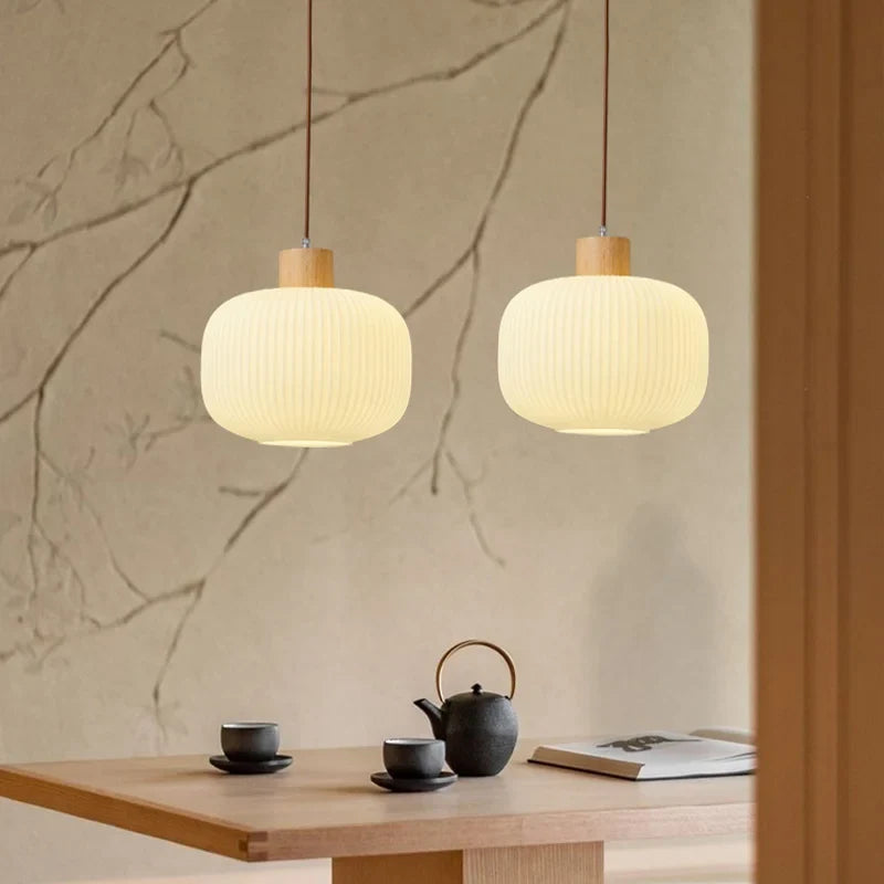 lustre moderne loft led avec abat-jour en verre