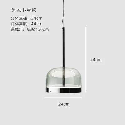 suspension en verre design nordique led moderne