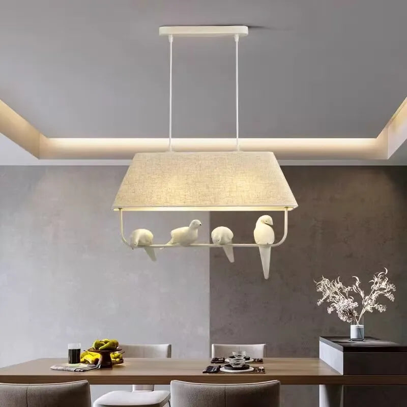 lustre style japonais simple avec suspension oiseau
