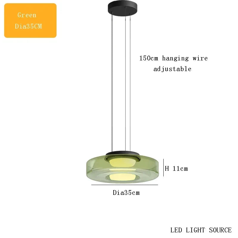 suspension design danois bohème abat-jour en verre pour tables basses