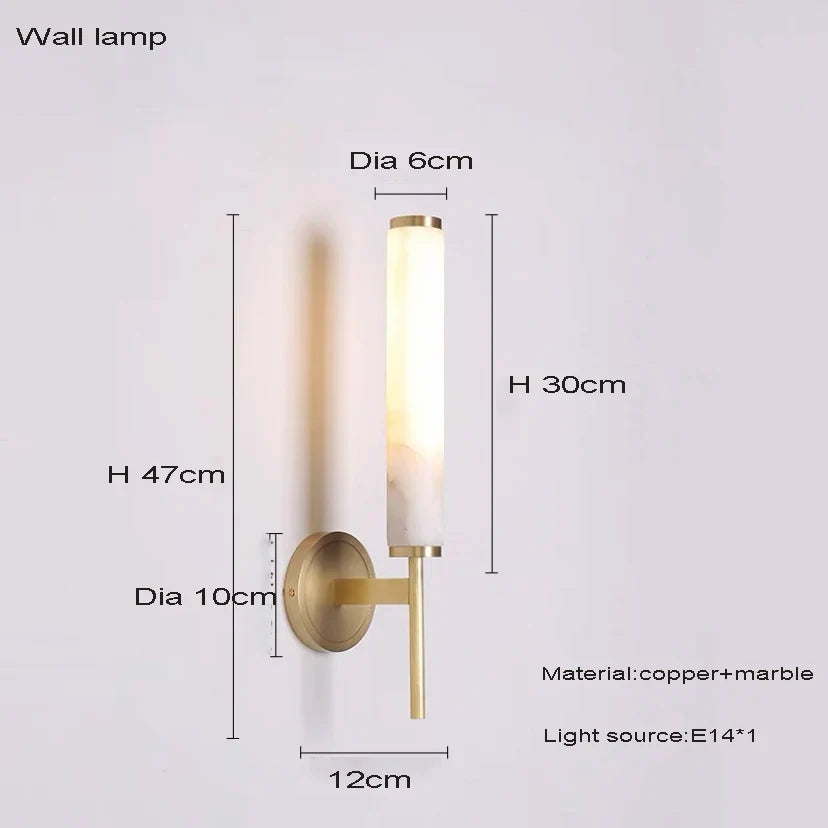 lustre suspension élégant en marbre naturel led postmoderne pour villa