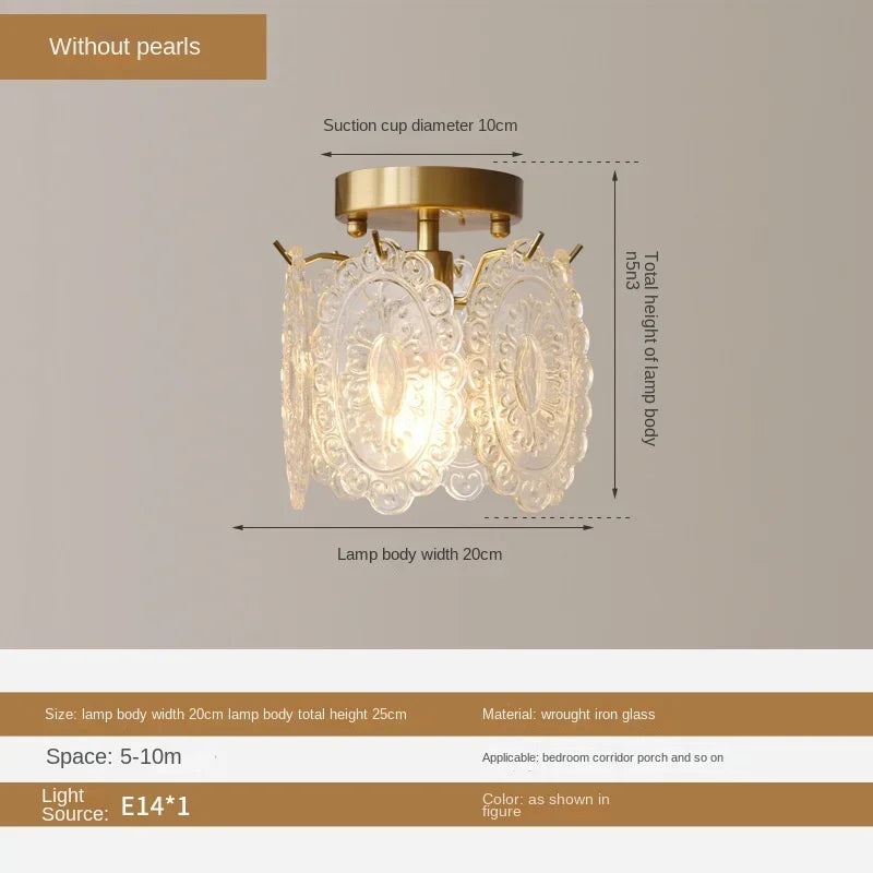 lustre léger en verre cristal pour éclairage moderne