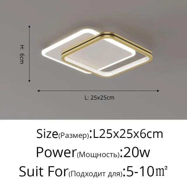 plafonnier led doré style nordique créatif pour toute la maison