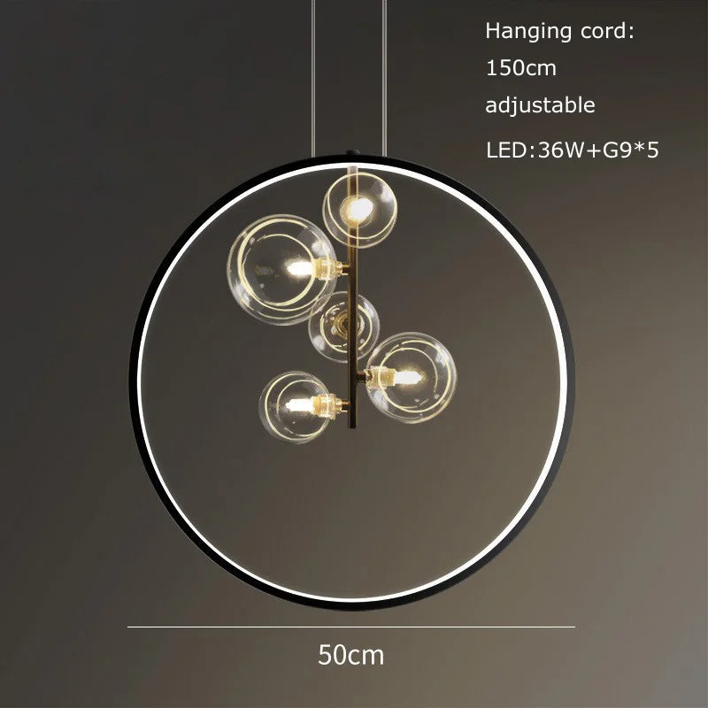 Nordic creative G9 LED dining room chandelier Modern industrial style living room, kitchen island home decoration chandelier