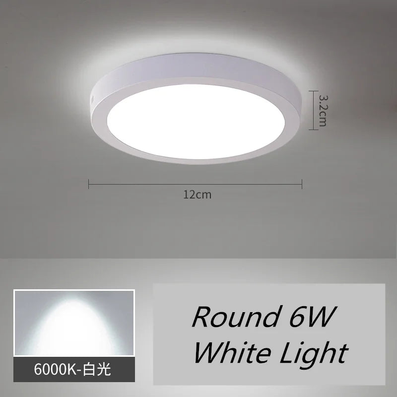 plafonnier led carré monté en surface éclairage led froid