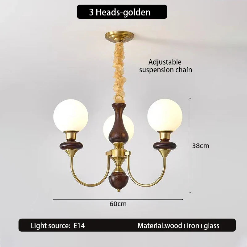 lustre médiéval en verre pour décoration intérieure élégante
