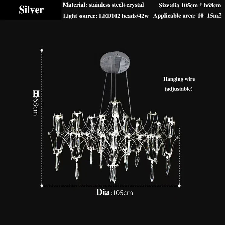 lustre en cristal moderne pour un décor intérieur élégant