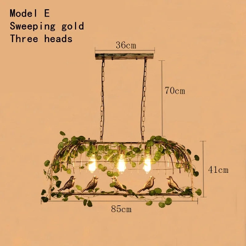 lustre industriel rétro pour plantes en pot créatif