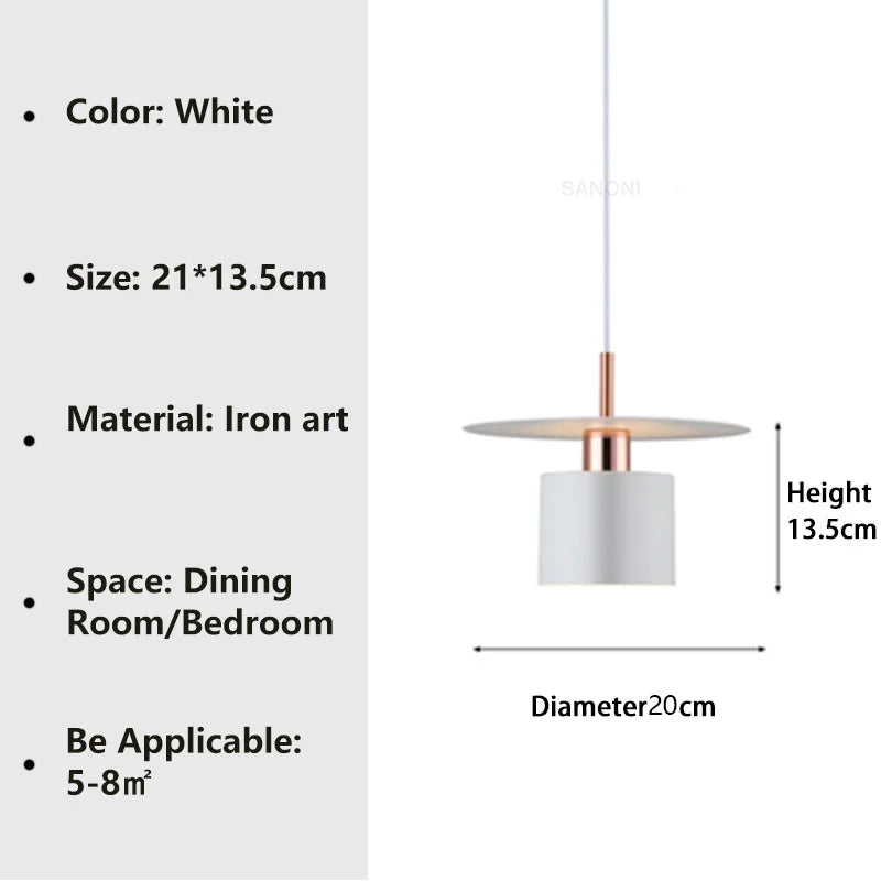 Suspension de chevet moderne E27 pour salon salle à manger chambre hôtel décoration de la maison luminaire