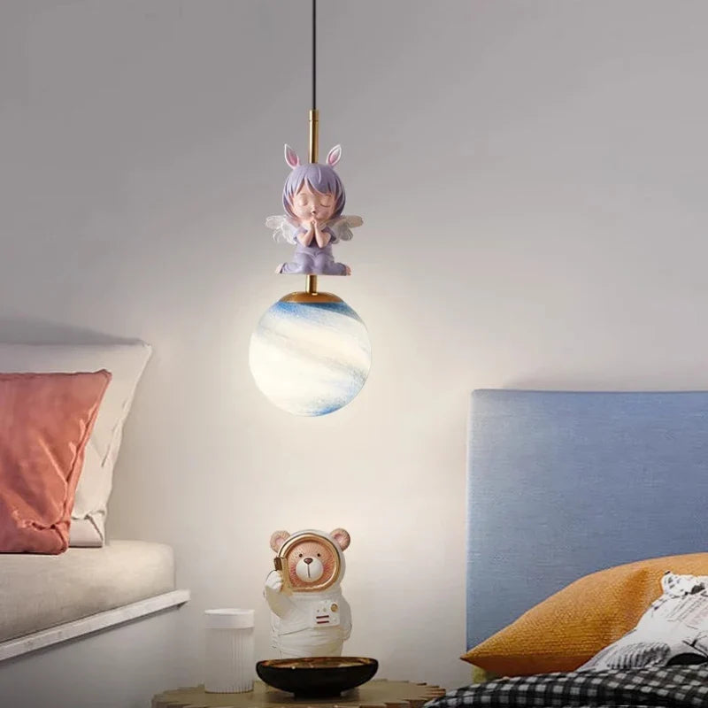 applique murale ange moderne pour chambre d'enfant décorative