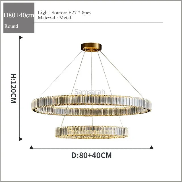 lustre moderne en cristal design haut de gamme pour intérieur élégant
