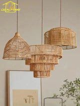 suspension en corde de chanvre style wabi-sabi pour intérieur élégant