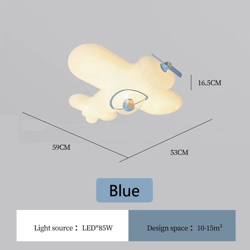 plafonnier avion mignon pour chambre d'enfant moderne et minimaliste