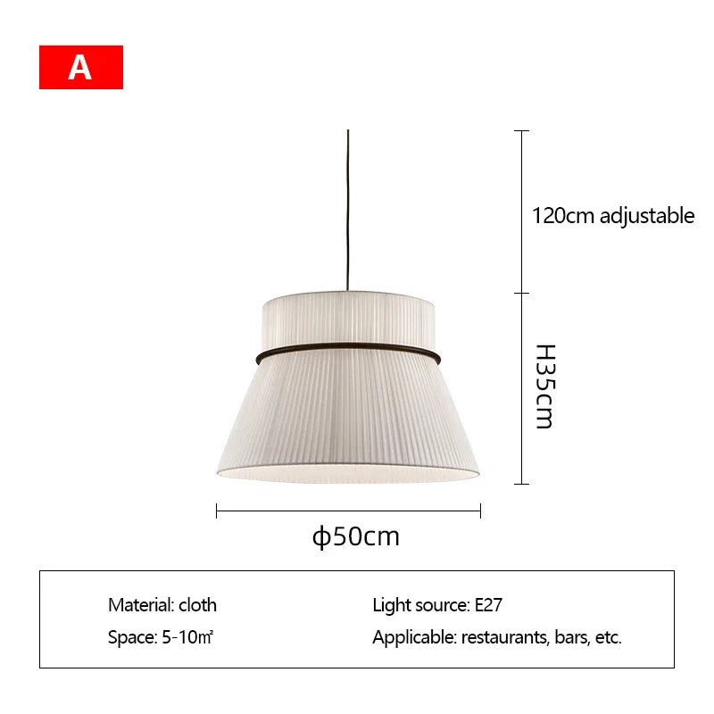 suspension moderne en tissu pour éclairage intérieur décoratif
