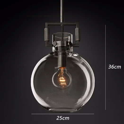 suspension en verre rétro américain style luxe décoratif