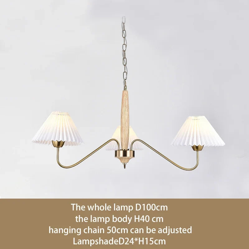 lustre élégant en bois pour cuisine et îlot luminaire suspension