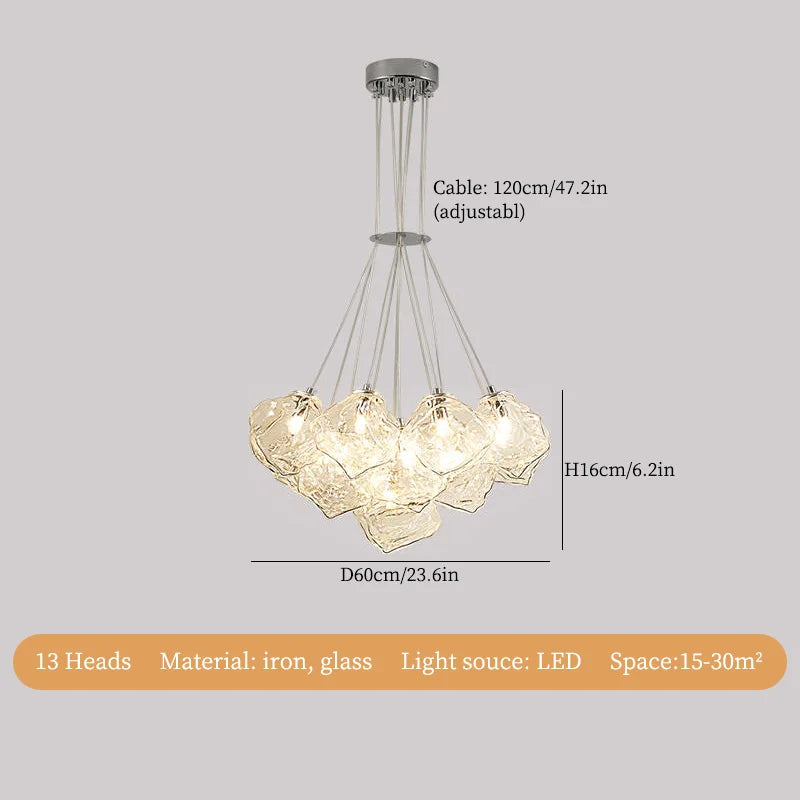 lustre moderne en forme de gâteau de glace pour décoration intérieure
