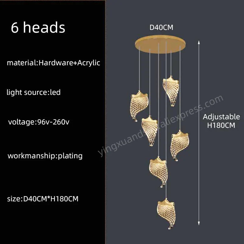 lustre moderne à led éclairage suspendu design pour espace contemporain