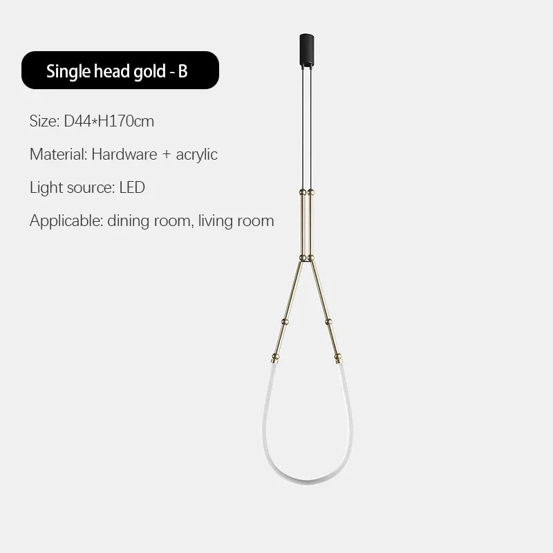lustre minimaliste moderne italien led créative en bambou
