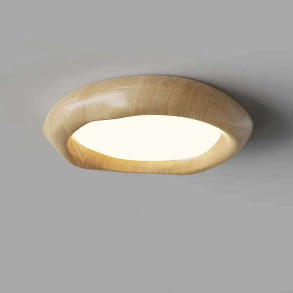 plafonnier créatif en bois pour éclairage agréable et protection des yeux