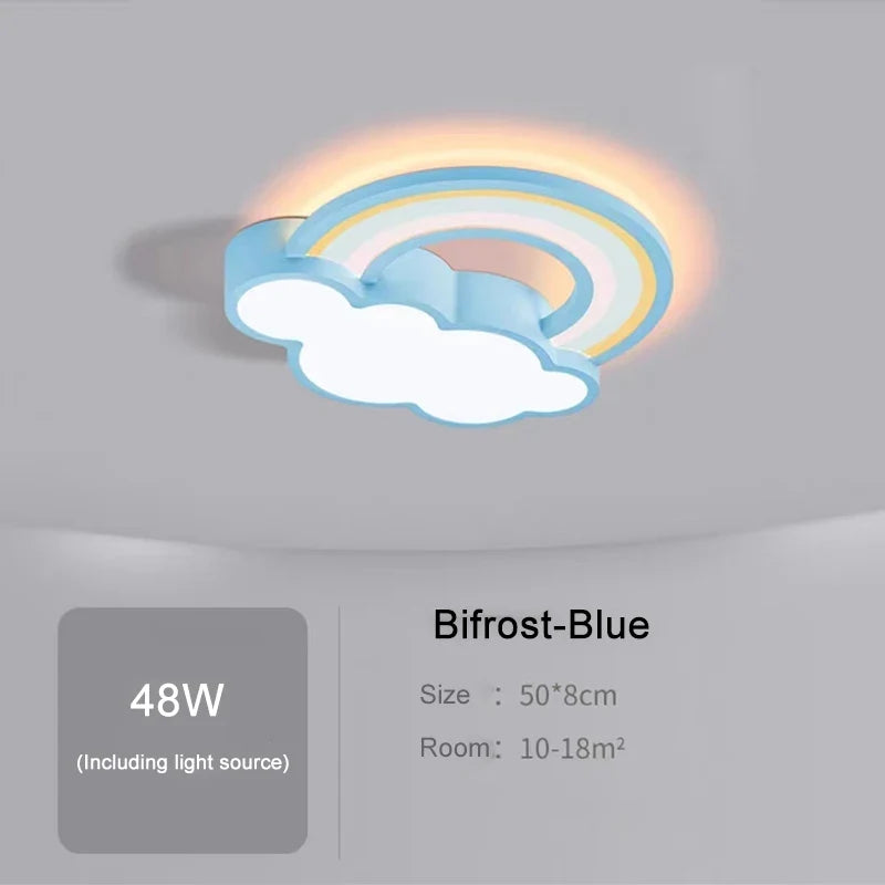 plafonnier dessin animé nuages arc-en-ciel pour enfants garçon fille