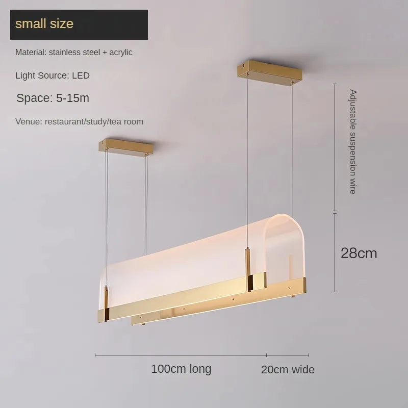 lustre en acrylique pour bar et restaurant moderne