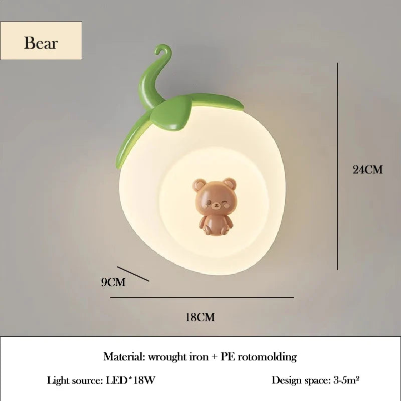 applique murale mignonnes pour enfants design lapin chat ours