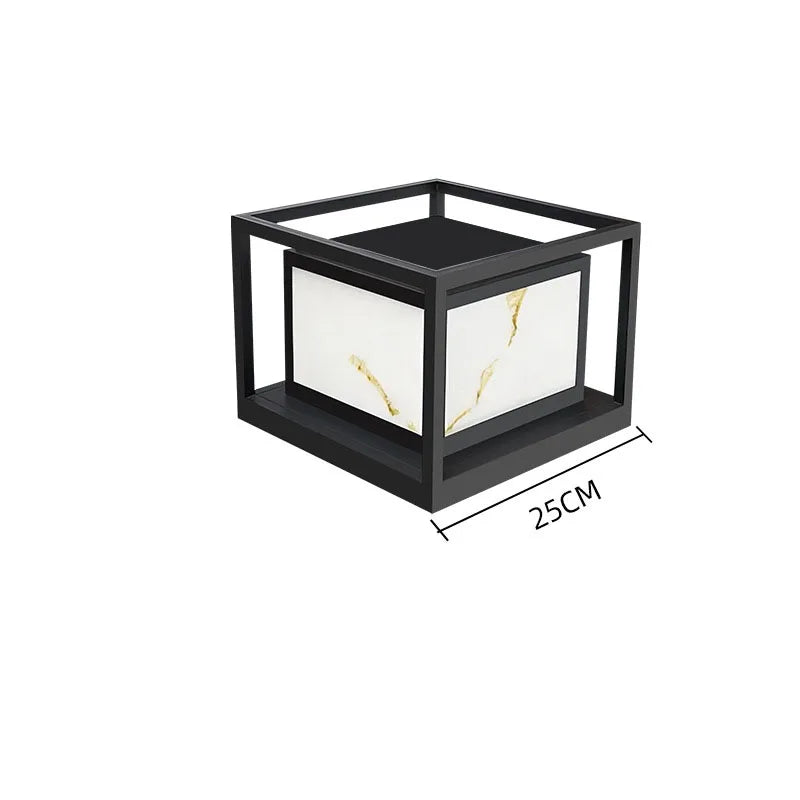 lampe de jardin en marbre solaire étanche pour extérieur