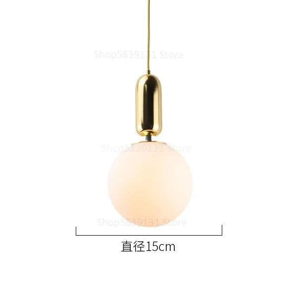 boule de verre moderne suspension lumières led éclairage intérieur décoratif