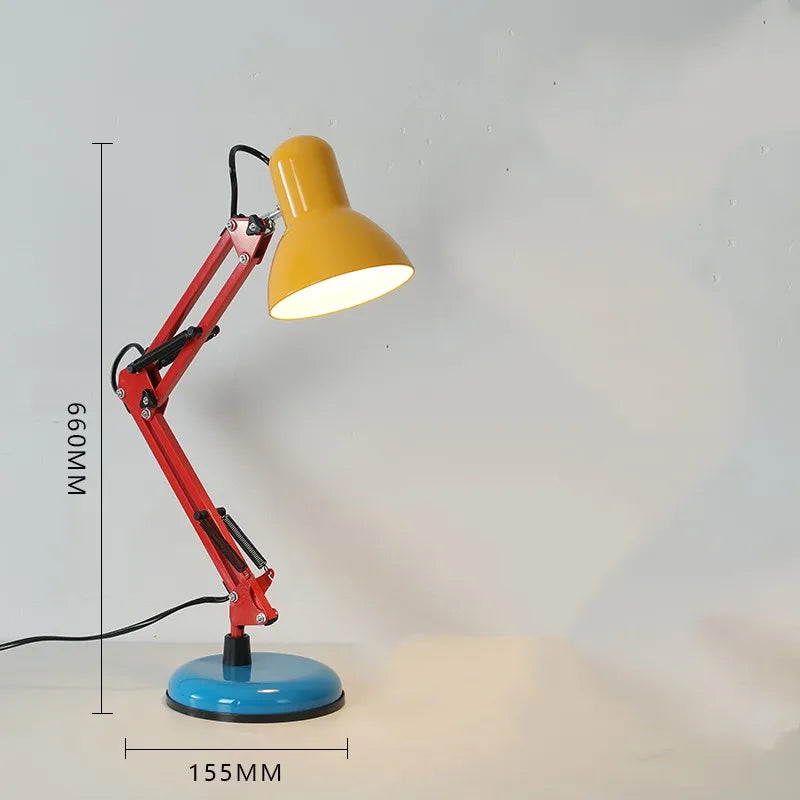 lampe de sol télescopique à bras long art décoratif rotative