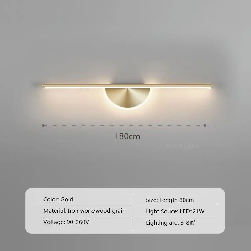 applique murale led moderne grain de bois décoration intérieure