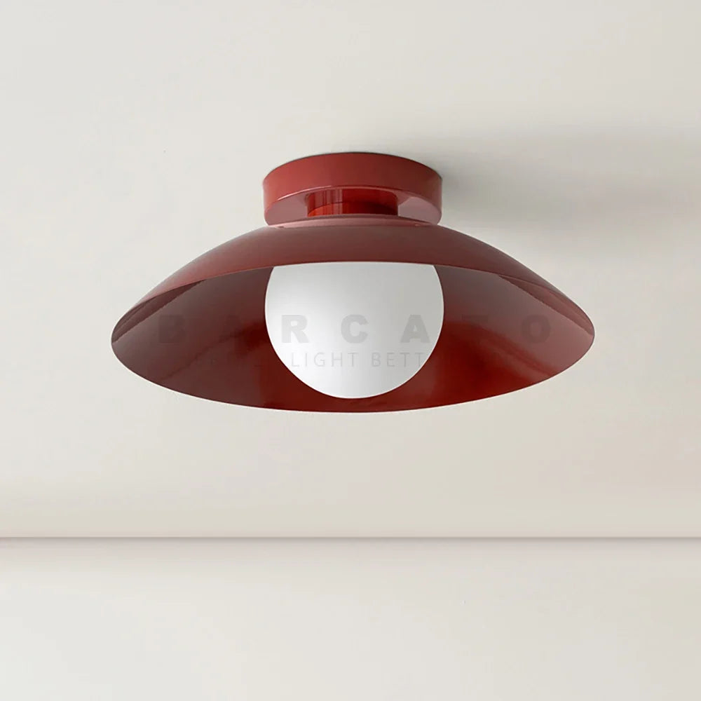 Plafonniers nordiques chambre d'enfants abat-jour en métal coloré 110V 220V Beige rouge G9 lampe moderne pour couloir allée intérieur créatif