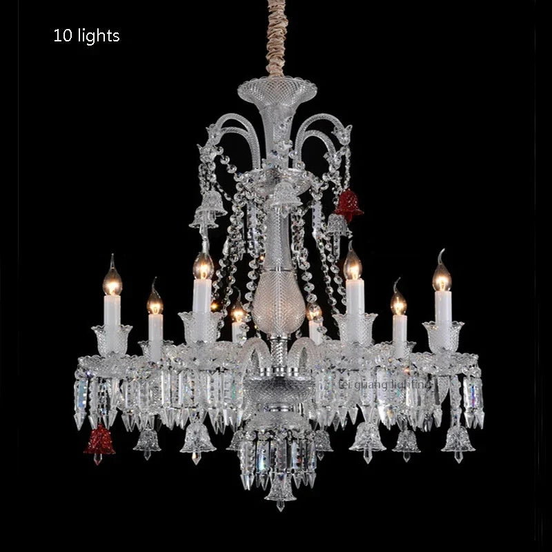lustre moderne en cristal et chrome pour éclairage élégant