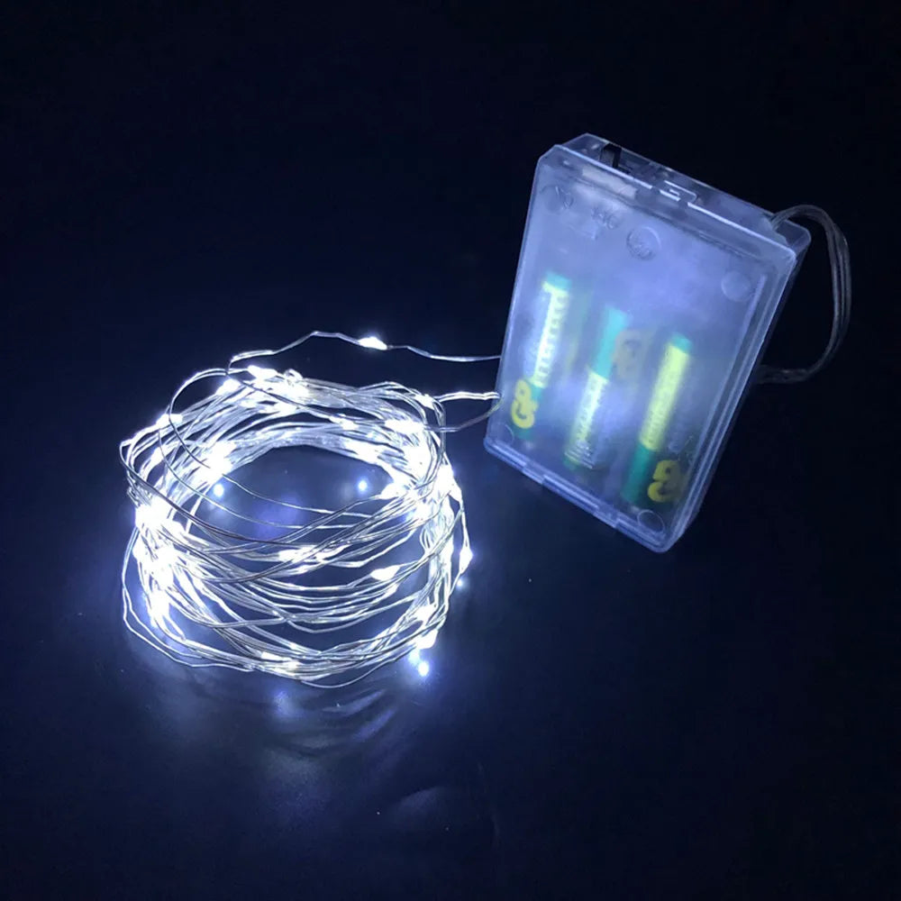 guirlande lumineuse en cuivre pour décoration de fête