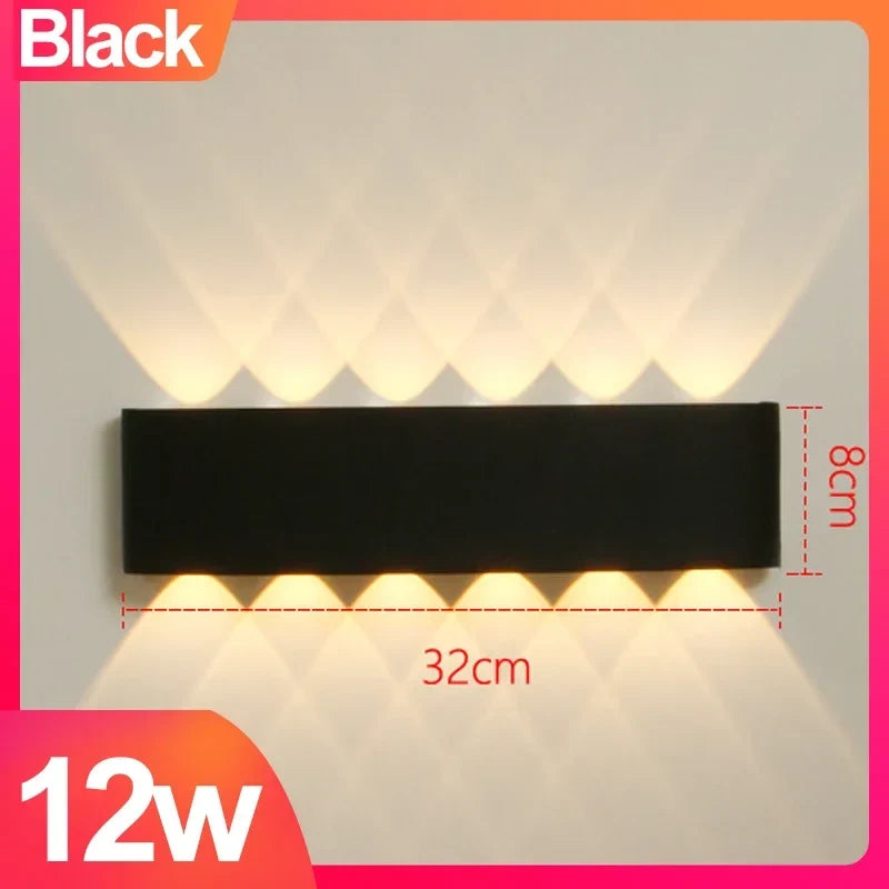 applique murale led extérieur étanche aluminium haut bas zbw0010