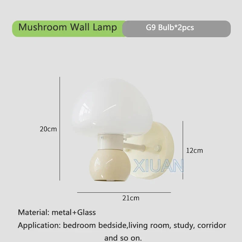 applique murale décorative en forme de champignon pour chevet
