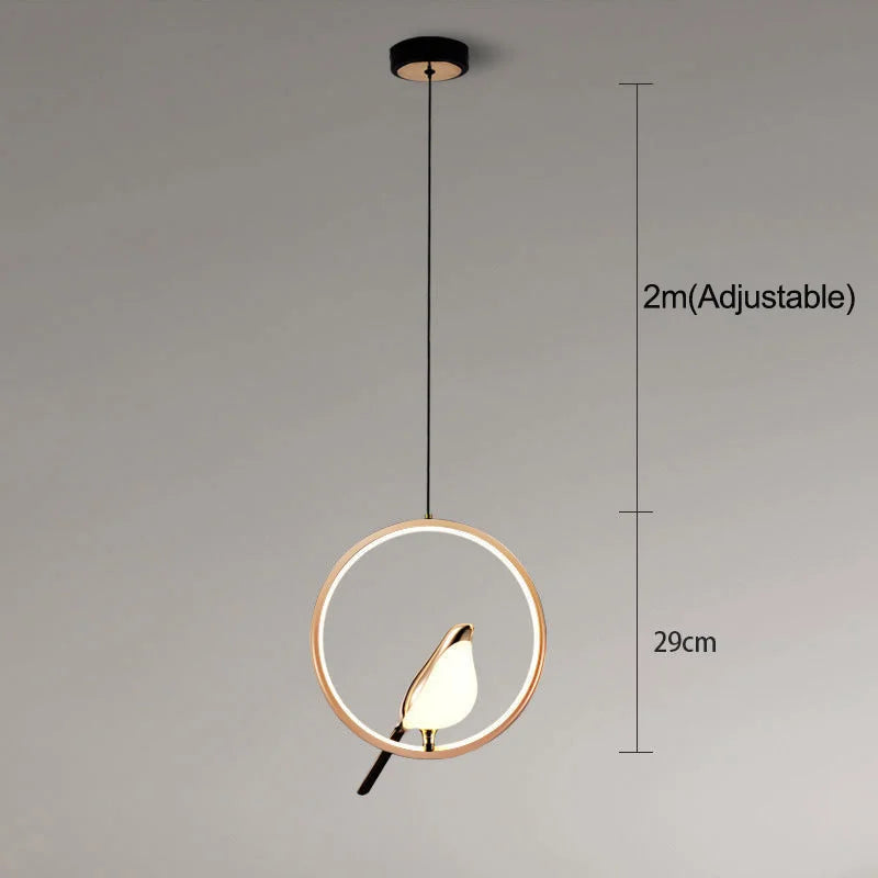 Nordique créatif pie suspension lumières lumière de luxe postmoderne personnalité suspension lampe étude chambre chevet Led lustre