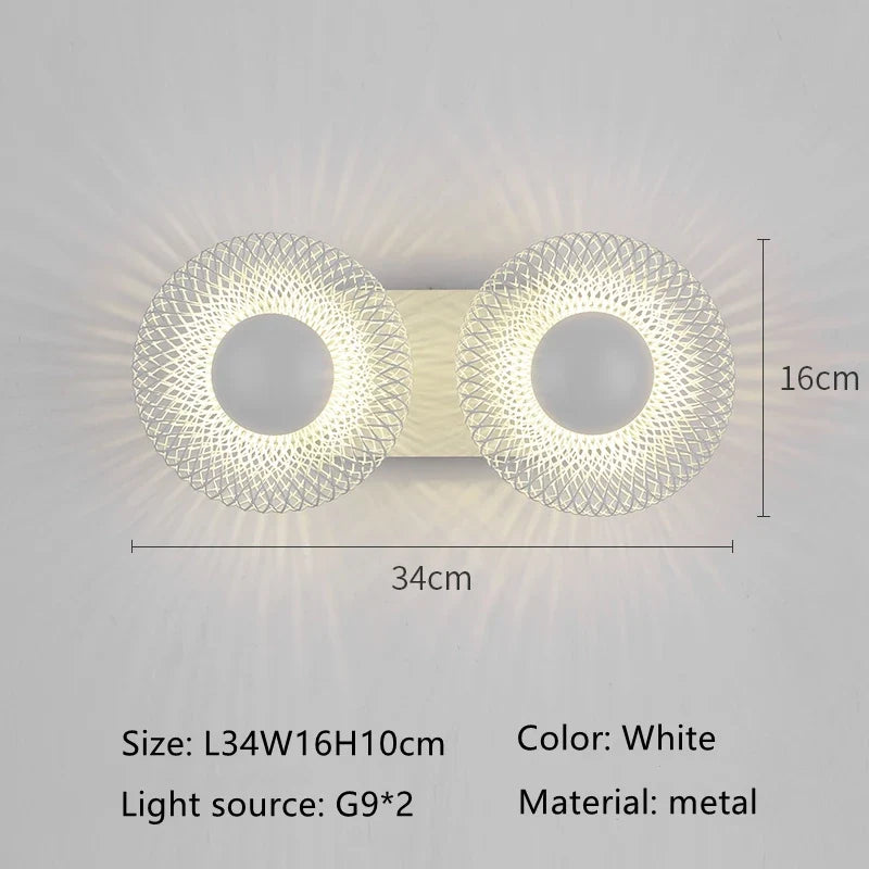 applique murale en fer design corne italienne pour décoration intérieure à led