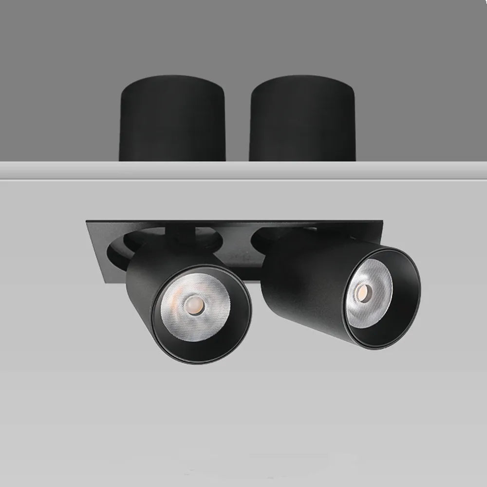 spot encastré led carré télescopique rotation flexible pour maison