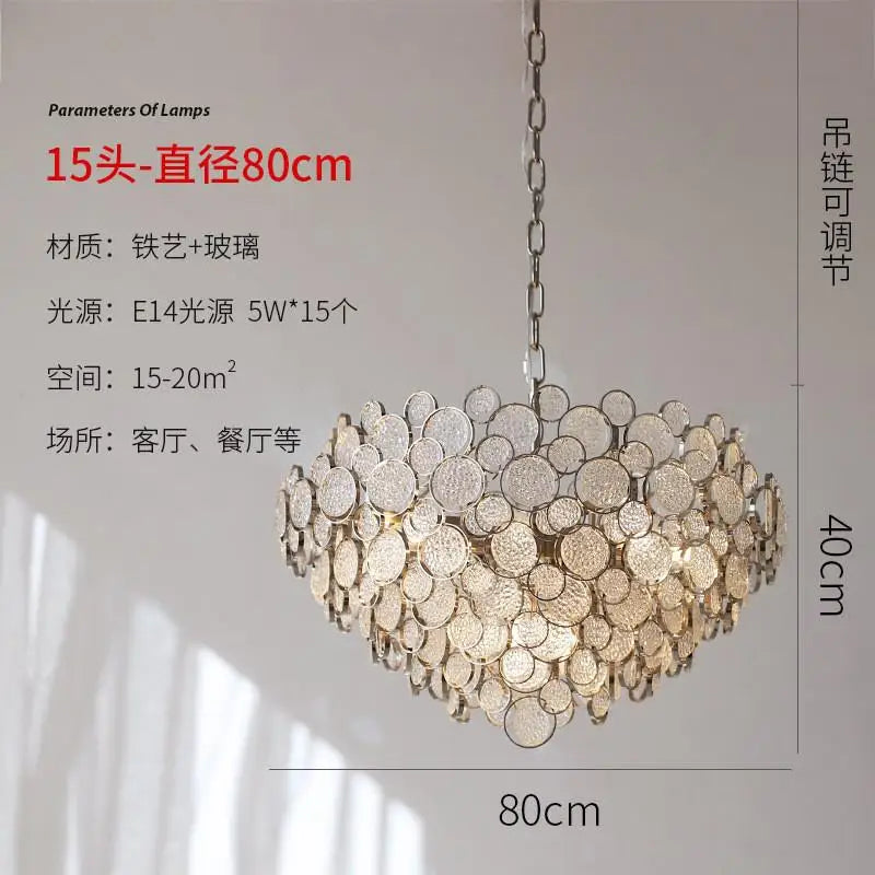 lustre led en verre design créatif et simple moderne