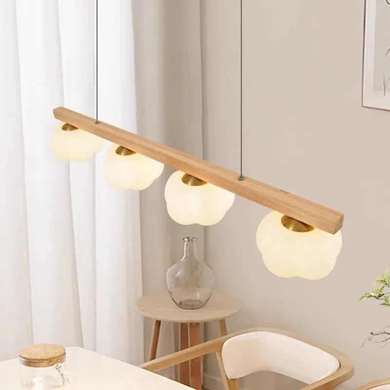 suspension moderne en bois naturel lustre en forme de coton