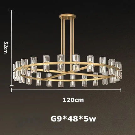 suspension classique en cristal noir et or design élégant