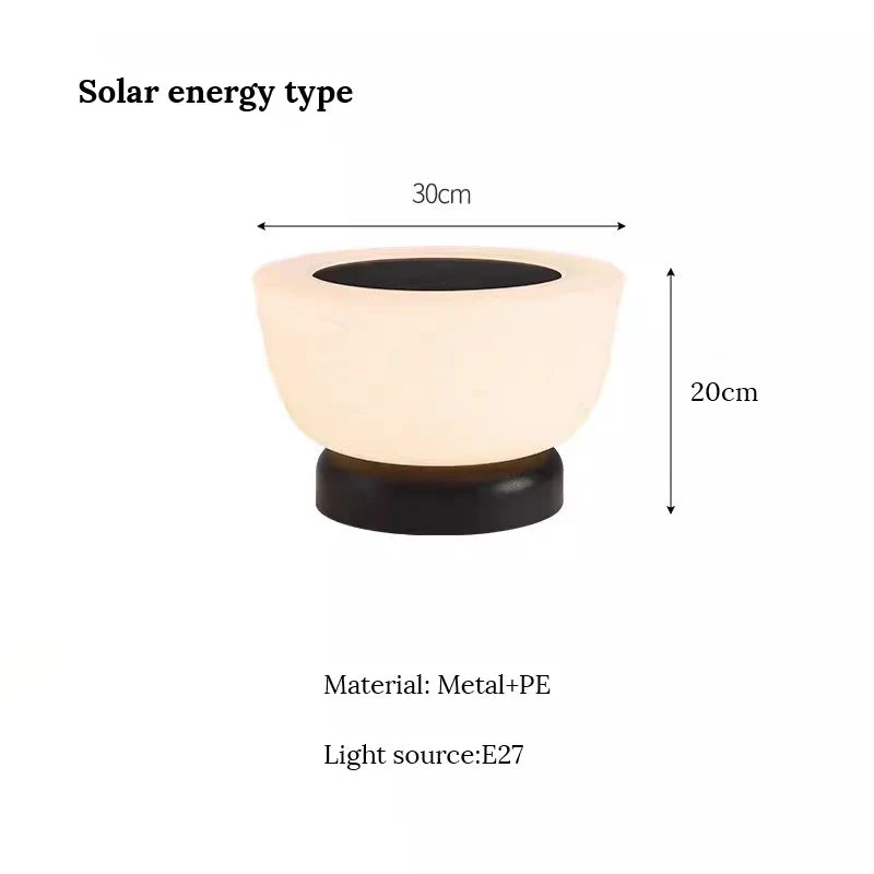 lampes solaires de jardin modernes pour extérieur villa