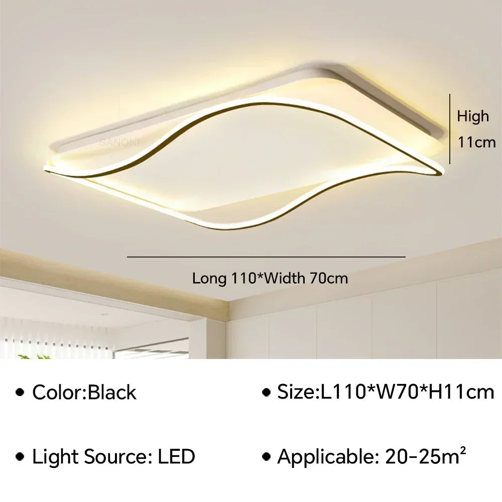 plafonnier moderne à leds pour éclairage intérieur décoratif