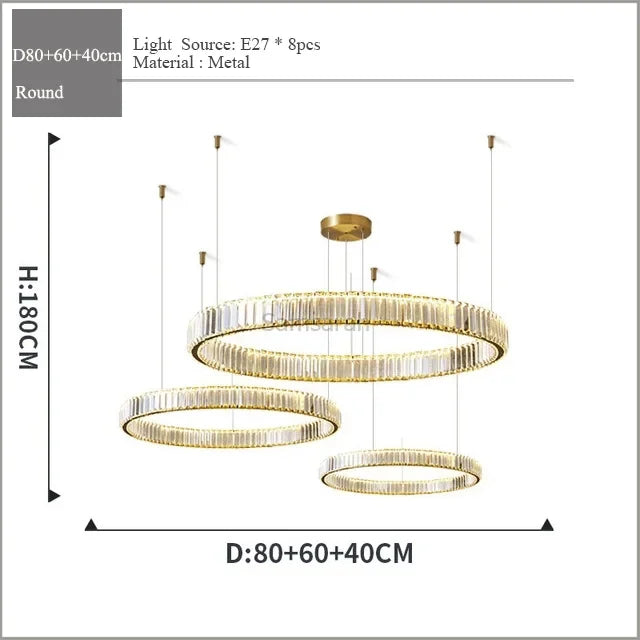 lustre moderne en cristal design haut de gamme pour intérieur élégant