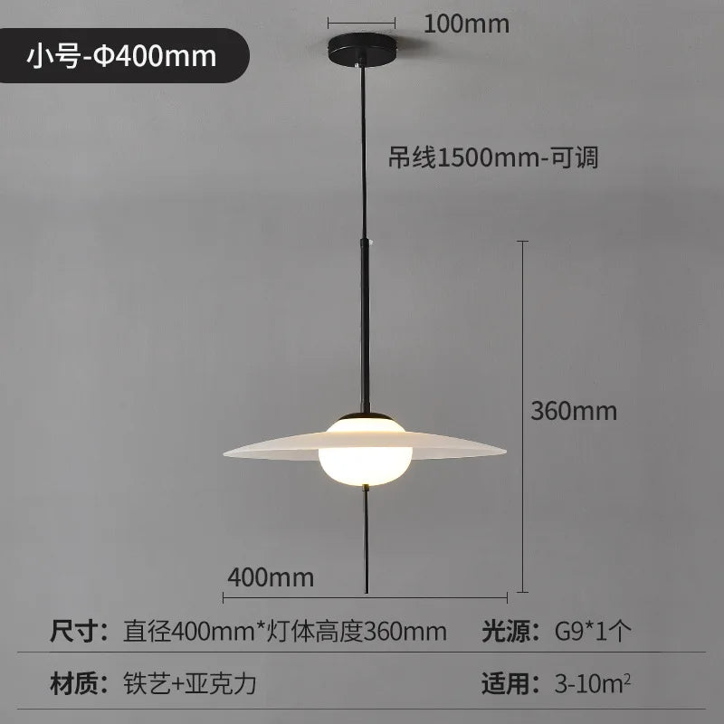 suspension soucoupe volante design nordique luminaires modernes pour café et bar