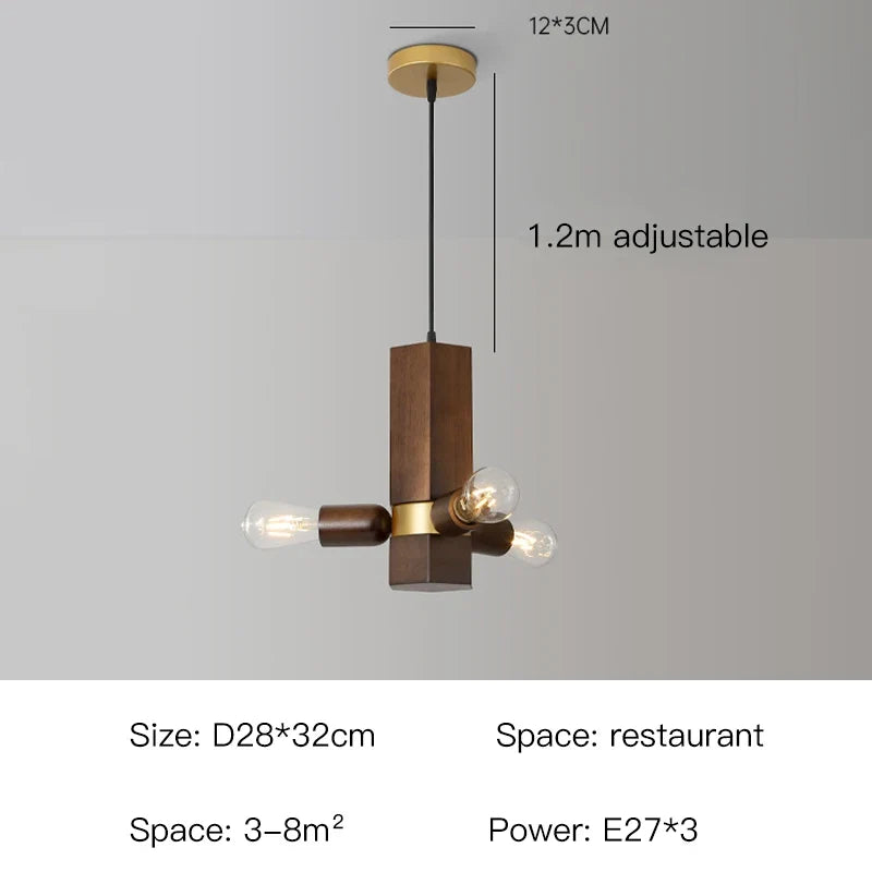 suspension nordique en bois pour décoration intérieure élégante