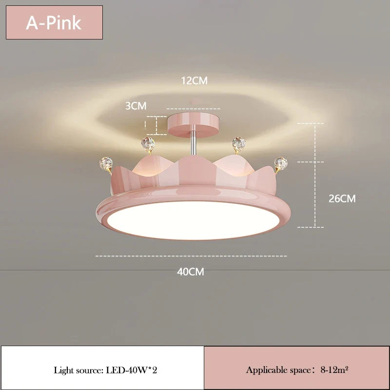 lustre romantique en cristal pour chambre d'enfant princesse