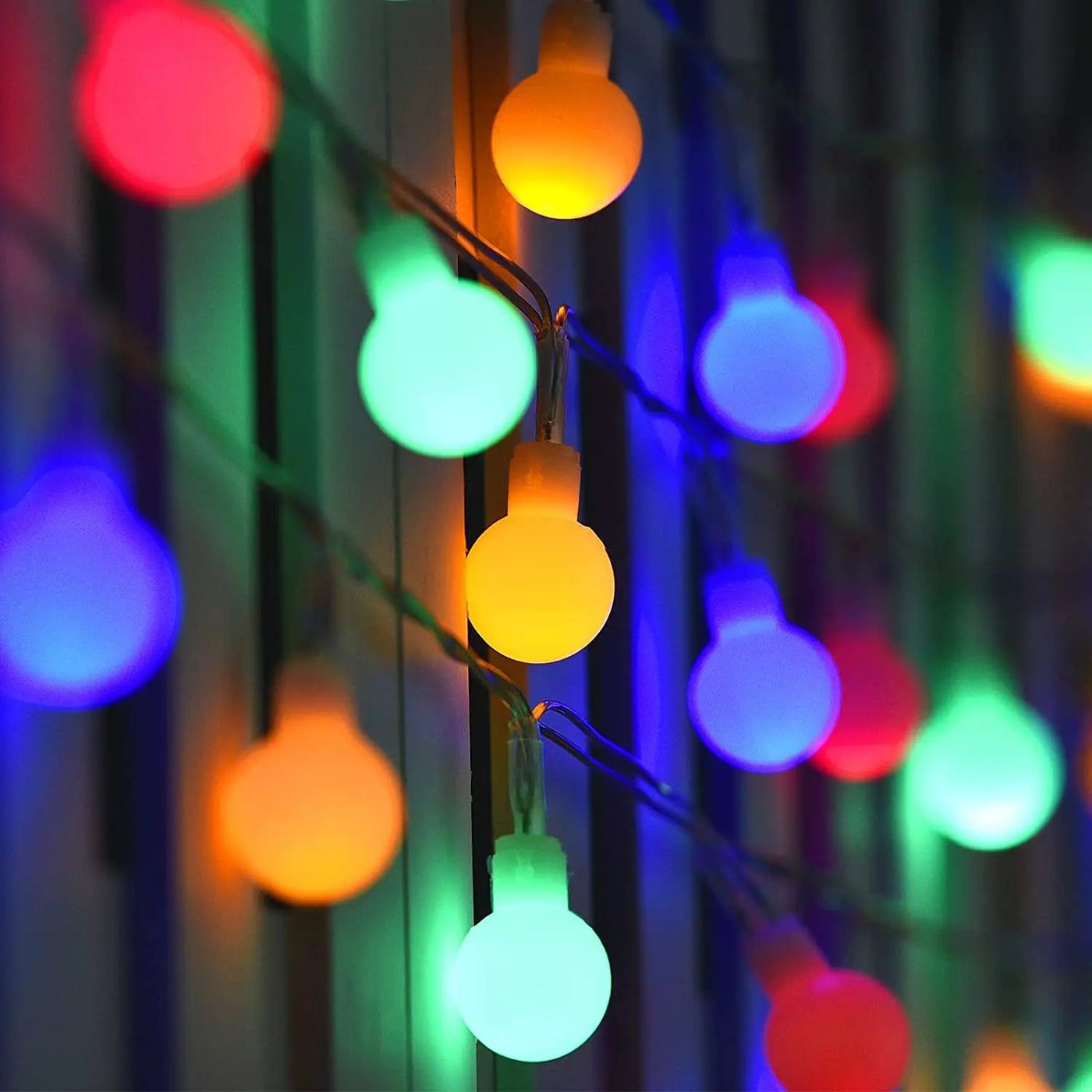guirlande lumineuse led à boules pour mariage jardin et fêtes