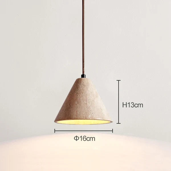Travertin jaune style japonais wabi-sabi chambre lampe suspendue design rétro restaurant allée suspension